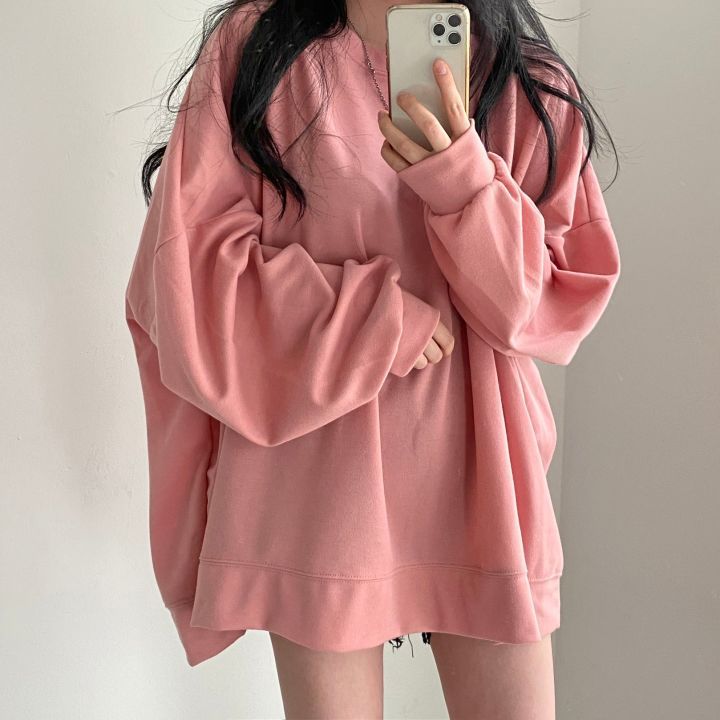 ZLLKL 2025 Wholesale pink sweater women's loose Korean version on clothes loose and versatile students spring and autumn solid color students ins tide brand