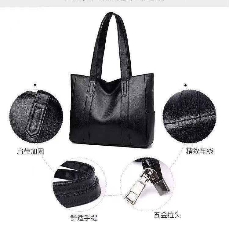 ZllKl  Soft Leather Shoulder Handbag  New Korean Style Simple Large Capacity Totes Casual All-Match Shoulder Bag Wholesale