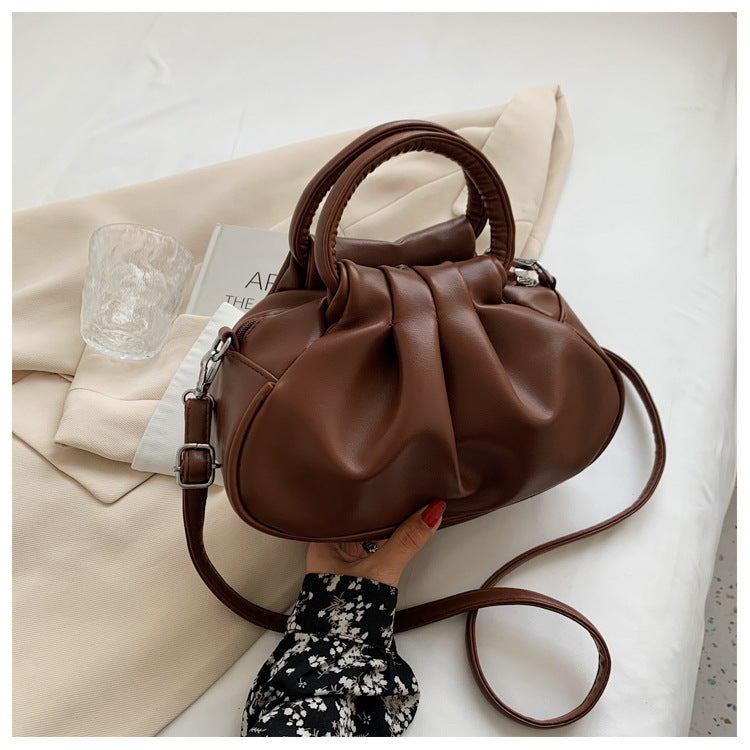 ZllKl  Korean Style South Style Women's Bag MiuMiu Bag Vintage Clouds Versatile Underarm Bag Hand-Carrying Bag Shoulder Messenger Bag