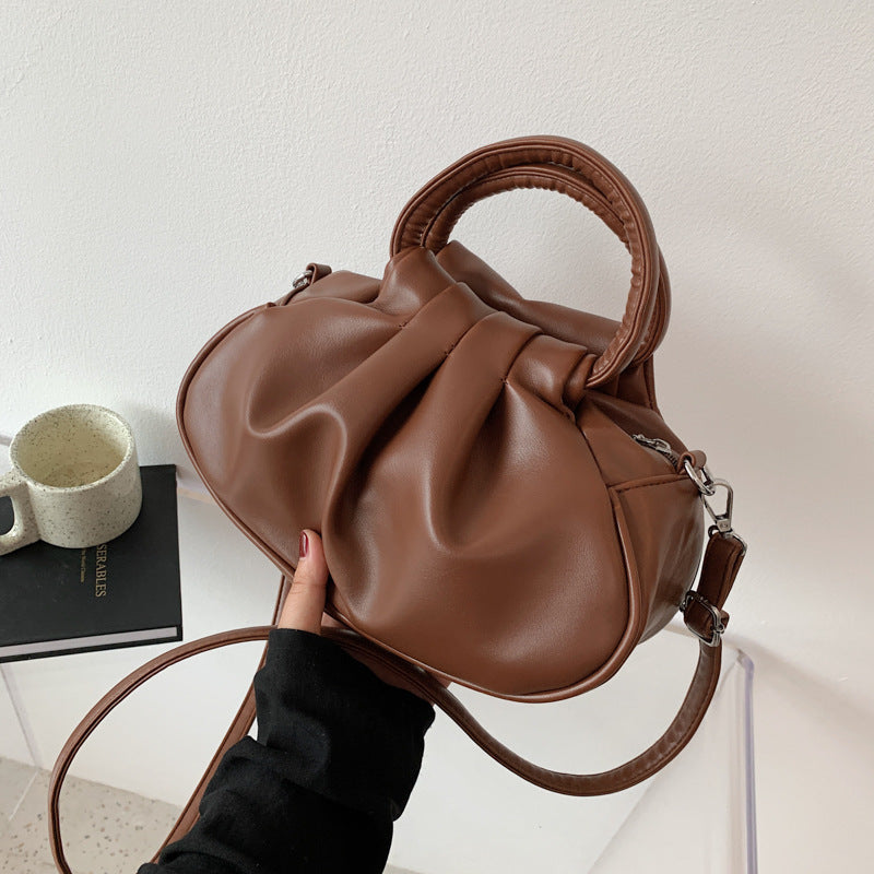 ZllKl  Korean Style South Style Women's Bag MiuMiu Bag Vintage Clouds Versatile Underarm Bag Hand-Carrying Bag Shoulder Messenger Bag