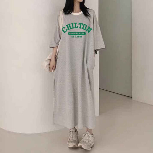 ZllKl 2025Manufacturer's dress popular summer new thin T-shirt skirt pure cotton high elastic beauty casual contrasting stripes easy to wear