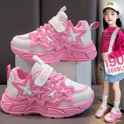 ZllKl  Children's Shoes  New Spring New Sports Shoes Mesh Breathable Girls Outdoor Climbing Boots One Piece Dropshipping