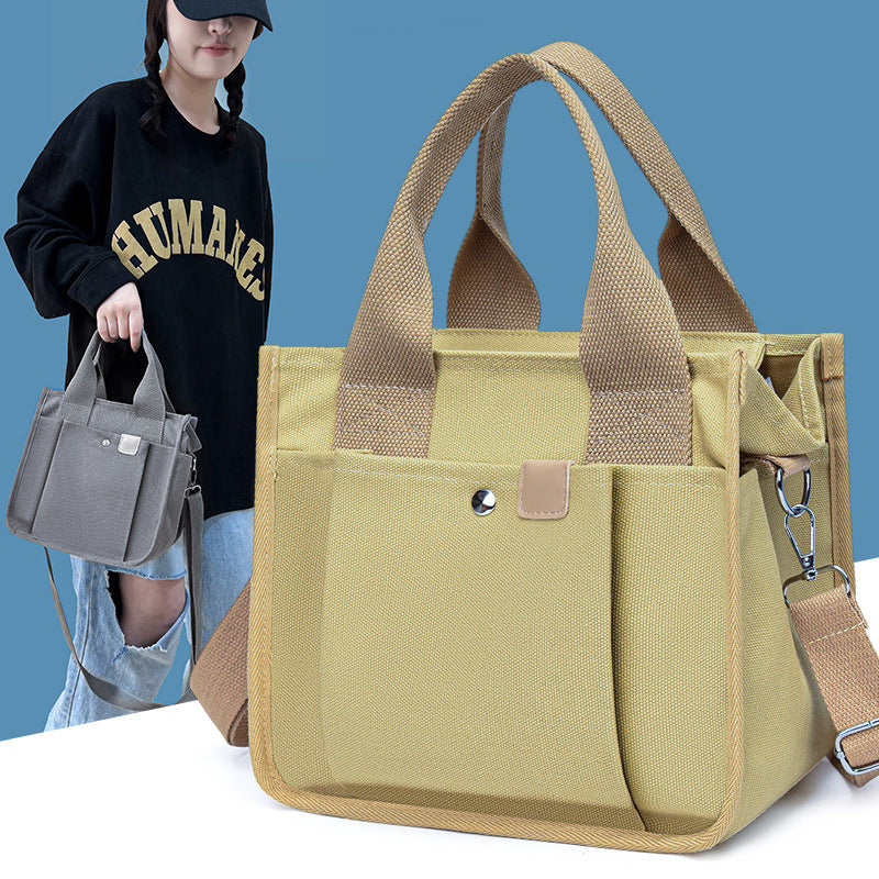 ZllKl  Super Popular Multi-Layer Canvas Bag Multi-Partition Handbag for Women  New Arrival Work Mummy Outing Small Bag Tote Bag