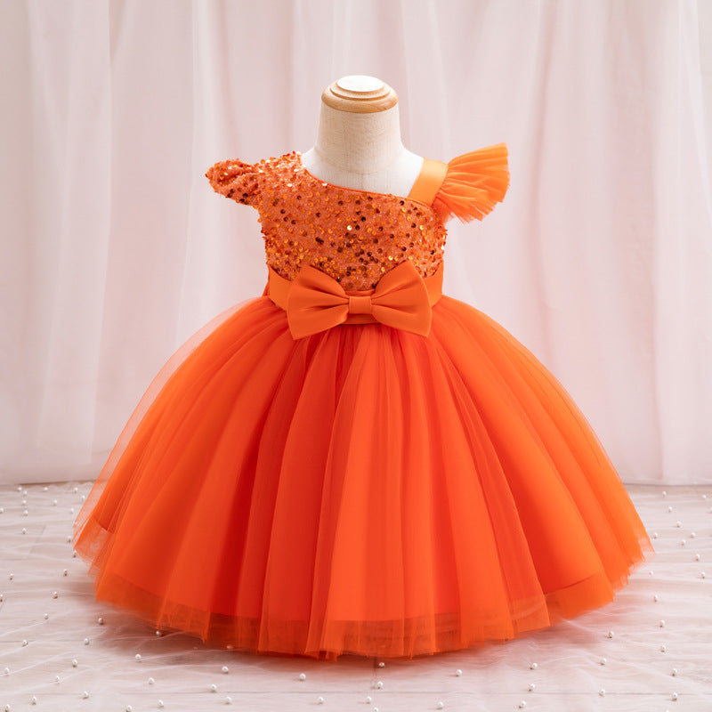 ZllKl  Girls' New Princess Mesh Embroidered Children's Dress Children Puff Mesh Birthday Full-Year Formal Dress Wholesale