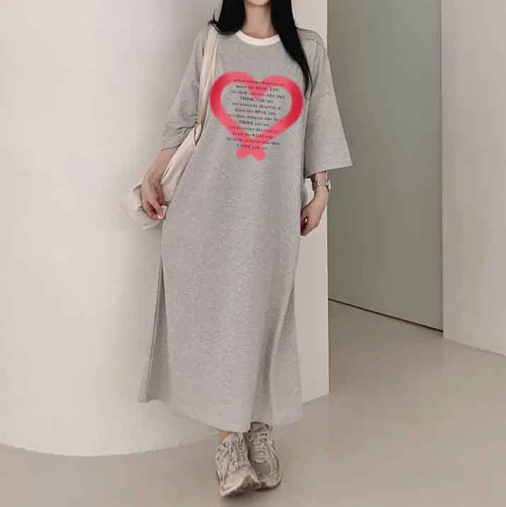 ZllKl 2025Manufacturer pure cotton Korea loose and thin letters short-sleeved long T-shirt skirt women's popular new summer explosion leisure