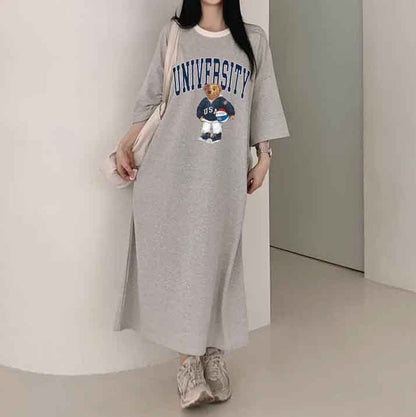 ZllKl 2025Manufacturer medium and long T-shirt skirt fashionable versatile simple dress pure cotton South Korea popular spring and summer new femininity