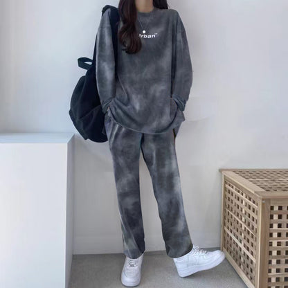 ZllKl Wholesale 2025 trade new long-sleeved trousers Korean suit women's two large size loose spring and autumn fashion casual sportswear