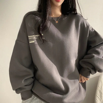 ZLLKL 2025 Sweater women's 2025n oversize large size loose trendy brand pack fleece thickened  new women's spring autumn and winter thin