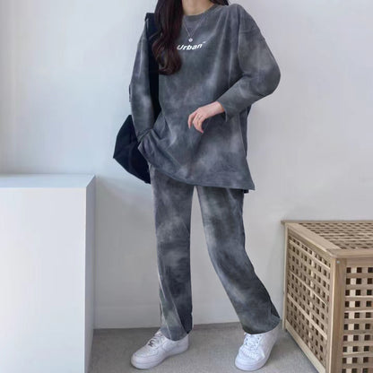 ZllKl Wholesale 2025 trade new long-sleeved trousers Korean suit women's two large size loose spring and autumn fashion casual sportswear