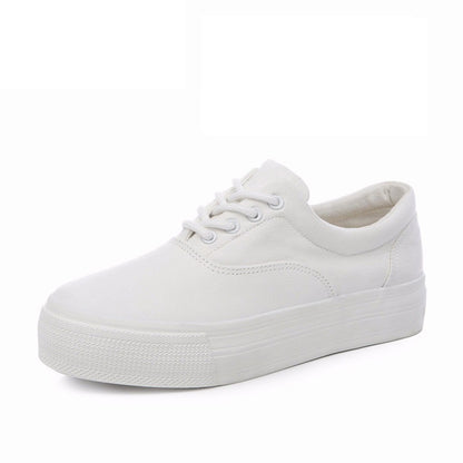 ZllKl New Niche Canvas Shoes Women's Summer Thin Platform White Shoes Joker Student Board Shoes Rb3616