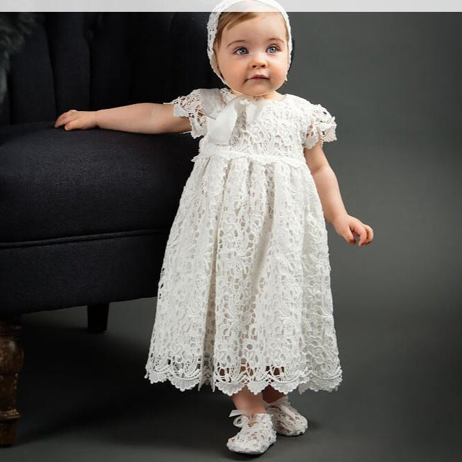 ZllKl  Cross-Border Children's Clothing Long Baptism Dress Baby Girl Baby Wedding Dress Dress Baby Girl Baptism Dress