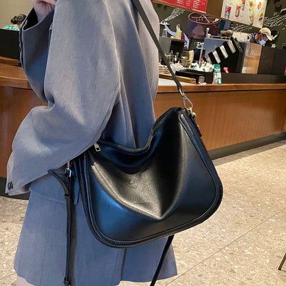 ZllKl  First Layer Cowhide New Crossbody Bag Women's All-Match Underarm Genuine Leather Bag Plant Leather Retro Bucket Bag Guangzhou Wholesale