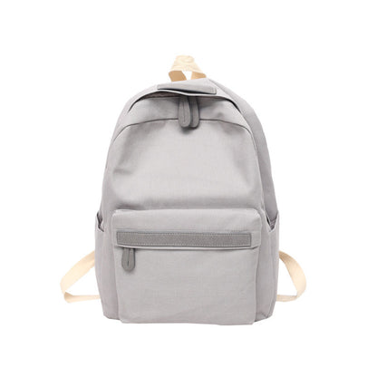 Backpack Women's Japanese Style Simple Fashion Outdoor Backpack Size Bestie All Match Middle School Students Schoolbag Cross-Border