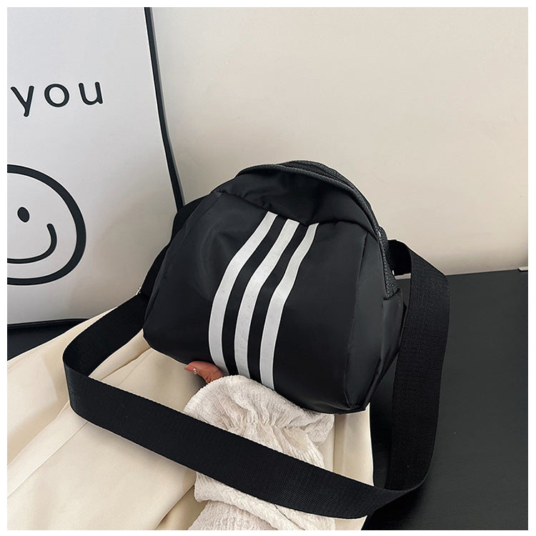 ZllKl  This Year's Popular Small Bag Women's Bag  New Summer All-Matching Nylon Cloth Wide Strap Crossbody Bag Korean Style Bucket Bag