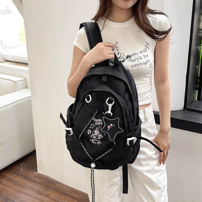 Japanese Backpack Women's New Backpack Large Capacity Travel College Student Simple Western Style Leisure Middle School Students Schoolbag