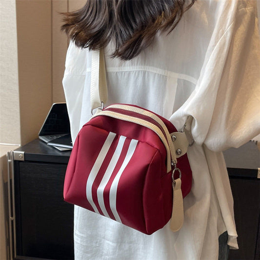 ZllKl  This Year's Popular Small Bag Women's Bag  New Summer All-Matching Nylon Cloth Wide Strap Crossbody Bag Korean Style Bucket Bag