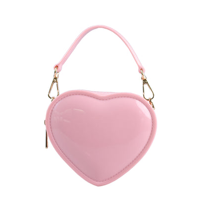 ZLLKL 2025 New PVC cute mini ins love bag children's handbag bag women's oblique span Barbie jelly bag cute Bag