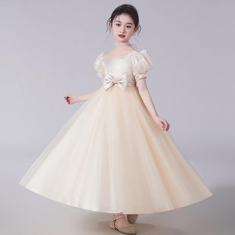 ZllKl  Children's Dress Princess Dress Children's Summer Clothing Western Style Little Girl Birthday Catwalk Costume for Piano Performance Girl Dress