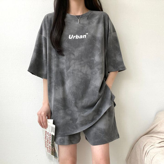 ZllKl Imitation cotton, 2025 trade suit, women's short-sleeved shorts, two New new summer fashion casual sportswear loose