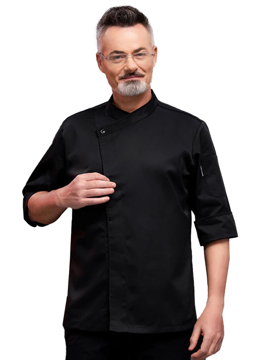 Men's Chef Uniform Long Sleeve Waiter Shirt Bakery Cook Coat Hotel Overalls Restaurant Kitchen Costume Cafe Bellboy Work Clothes