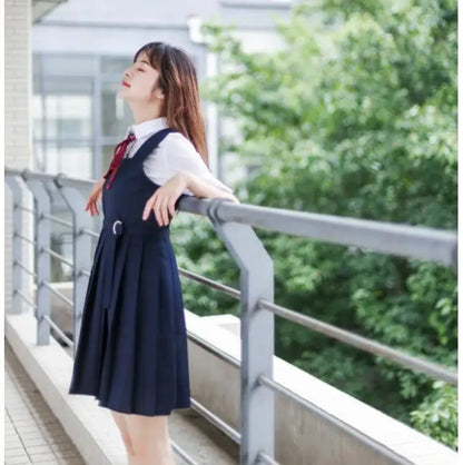 School Uniforms Short Sleeve and Long Sleeve Shirt and Vest Dress Japanese Preppy Style Girls Uniform Anime Costumes