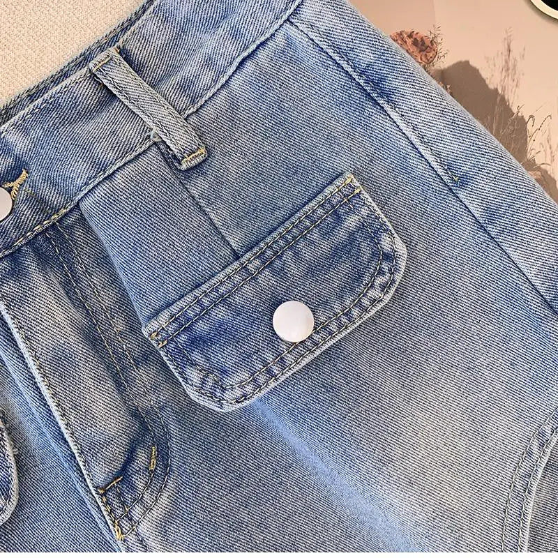 Plus Size L-4XL Denim Shorts For Women High Waist Fashion Summer Jean Pants High Street Y2K Clothing Free Shipping  Skirt Short