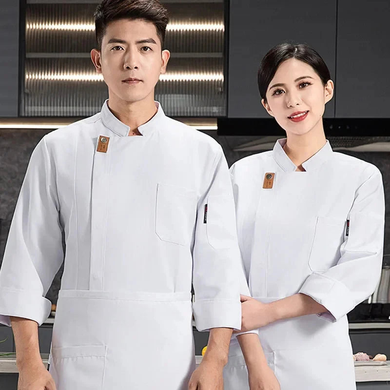 Quality Chef Jacket for Men Women Short Sleeve Cook Shirt Bakery Restaurant Waiter Uniform Catering Work Coat Kitchen Cook Tops