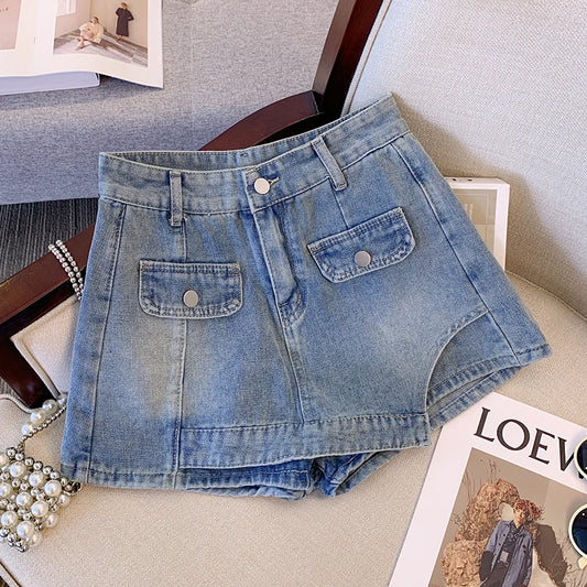 Plus Size L-4XL Denim Shorts For Women High Waist Fashion Summer Jean Pants High Street Y2K Clothing Free Shipping  Skirt Short