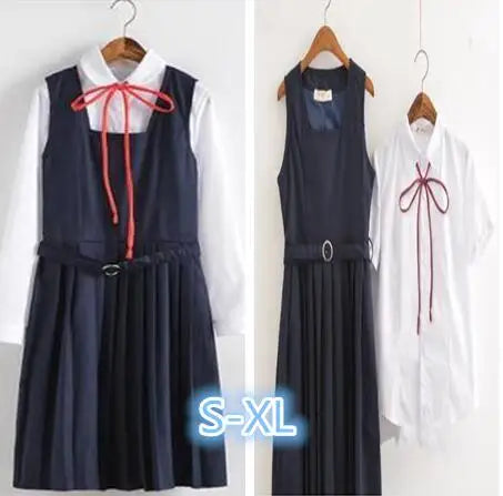 School Uniforms Short Sleeve and Long Sleeve Shirt and Vest Dress Japanese Preppy Style Girls Uniform Anime Costumes