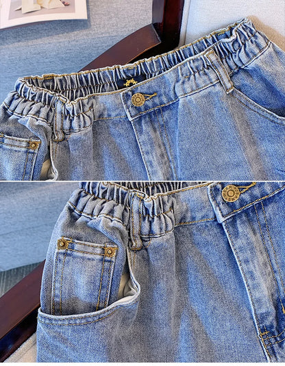 New  Ladies Summer Plus Size hot pants For Women Large Size Loose Blue Cotton Hole Pocket Denim Shorts 3XL 4XL 5XL 6XL 7XL