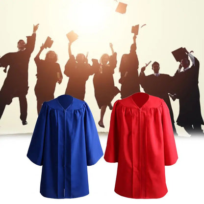 2Pcs/Set Zipper Loose Graduation Gown Children School 2022 Graduation Cap Gown Suit Graduation Ceremony Uniform