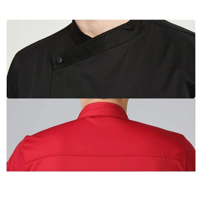 Short Sleeve Chef Shirt Unisex Cook Coat Hotel Restaurant Uniform Men Women Kitchen Clothes Pastry Waiter Wear