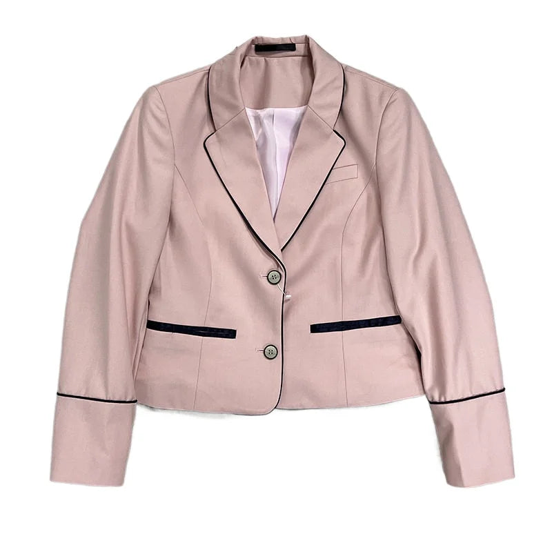 Gangnam College Style Pink Suit Korean JK Uniform Blazer Suit Girls Sheath Dress Women's Spring Autumn Blazer Hip Skirt Sets