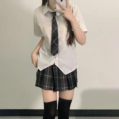 Japanese School Uniforms for Girl Autumn&Winter Multicolor Long Blazer Sets Pleated Skirt JK Sailor Tie Anime Cos Costumes Women