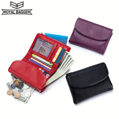 Royal Bagger Trendy Short Wallet, Multi-card Slots Card Holder, Perfect Coin Purse For Daily Use