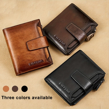 1pc Vintage Wallet (12.5cm X 10.01cm X 3.0cm), Vintage RFID Protection, Multifunctional With 18 Card Slots