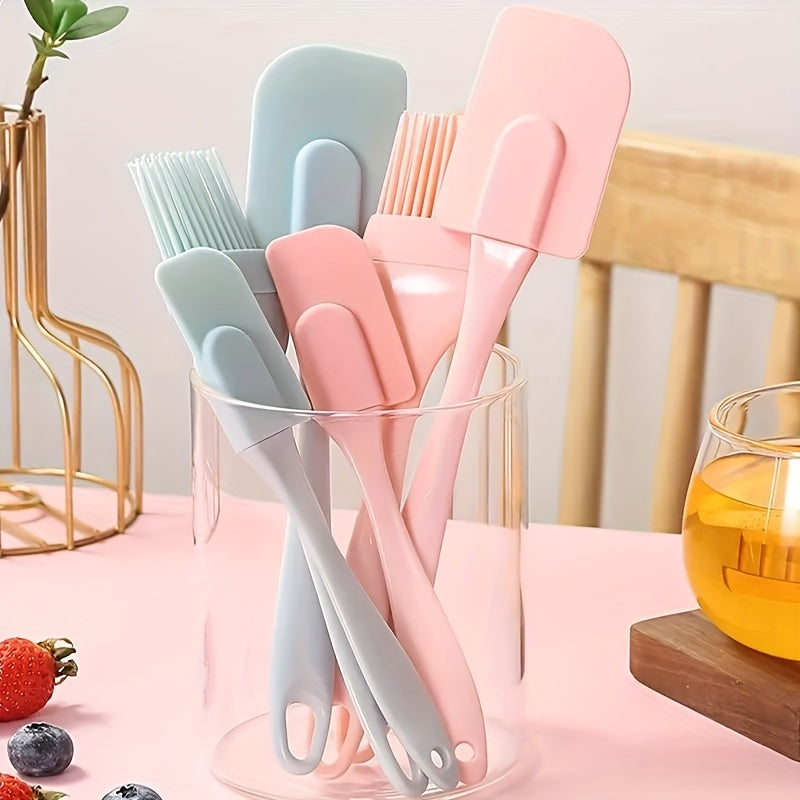 Silicone Baking Spatula Set - Non-Stick Heat Resistant Kitchen Utensils for Cooking, Baking, Mixing - Perfect for Flour, Bread, and Oil Brushing - Ideal for Christmas, Halloween, Easter, Thanksgiving, Mother's Day Gifts