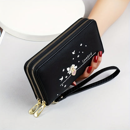 Love Decor Clutch Long Wallet, Fashion PU Leather Coin Purse, Multi Card Slots Mobile Phone Bag